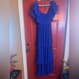Ricauca Royal Blue Pleated Maxi
